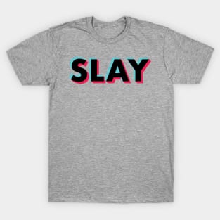 Slay Glitch Black T-Shirt